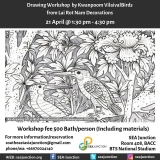 14.Workshop-on-Drawing-Birds-from-Lai-Rot-Nam-Decoration-by-Kwanpoom-on-21.04.19