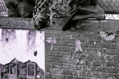 1. THIN - a Female Beggar who Sleeps in a very Narrow fence - DIli - TImor Leste - 2012 (2)