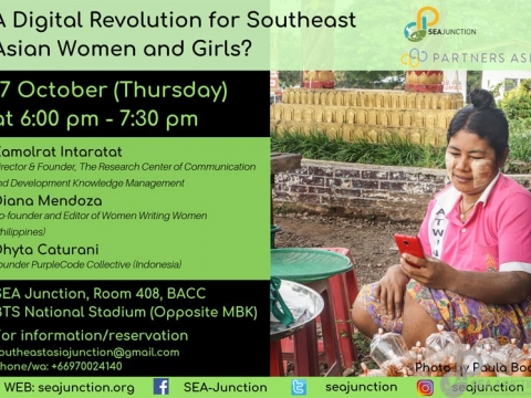 A Digital Revolution for Southeast Asian Women and Girls? October 17 @ 6:00 pm - 7:30 pm