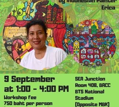 Art Workshop “Play with Paint” by Indonesian Painter Erica September 9 @ 1:00 pm - 4:00 pm