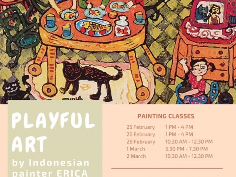 Playful Art by Indonesian Painter ERICA from 25 February to 5 March 2017